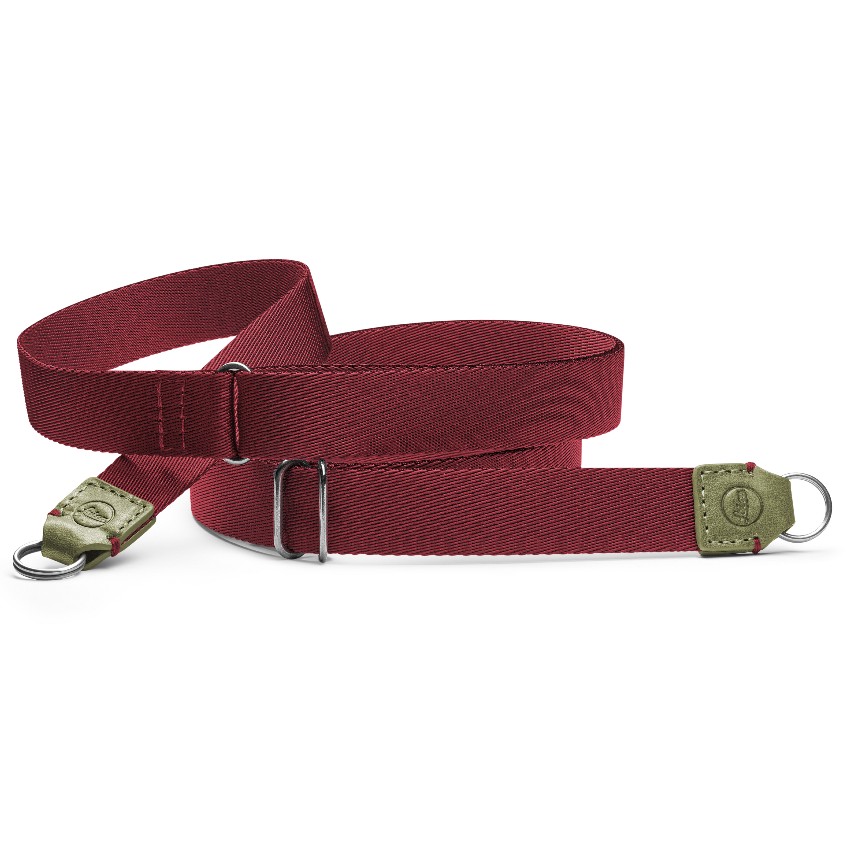 Leica 18569 Carrying Strap tissu / cuir olive - bordeaux